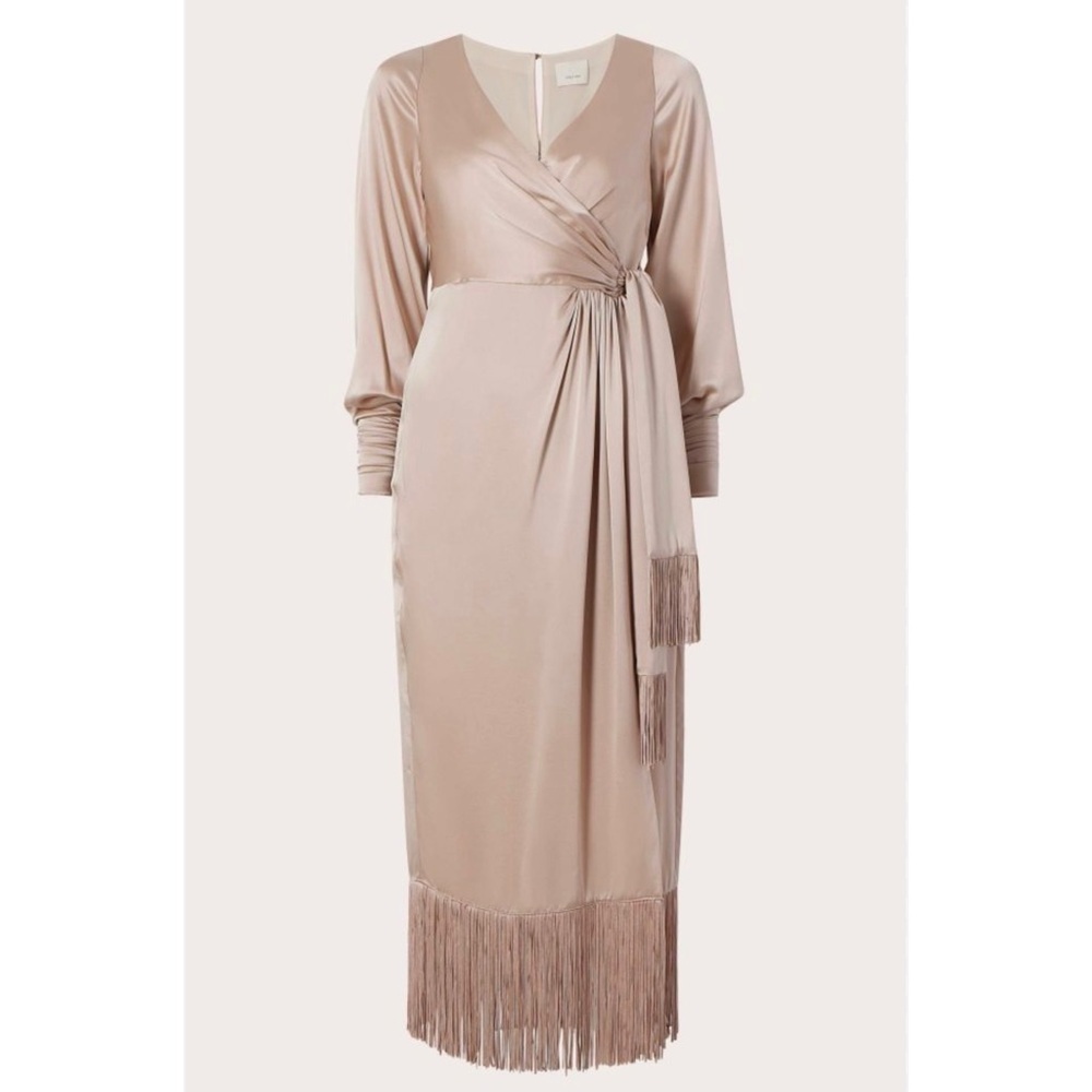 CINQ A SEPT Page Womens 100% Silk Faux Wrap
Wrap Dress NEW